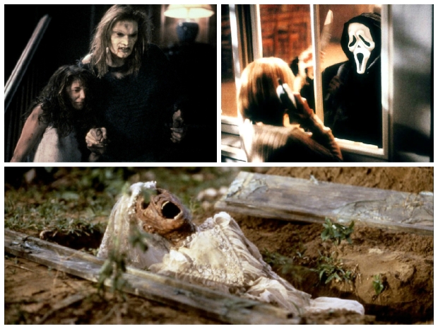 Le Sous-sol de la peur (1991), Scream (1996) et L'Emprise des ténèbres (1988).